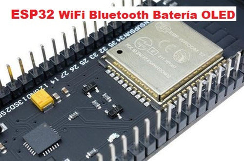 ESP32 Con WiFi + Bluetooth + Cargador de batería + pantalla OLED
