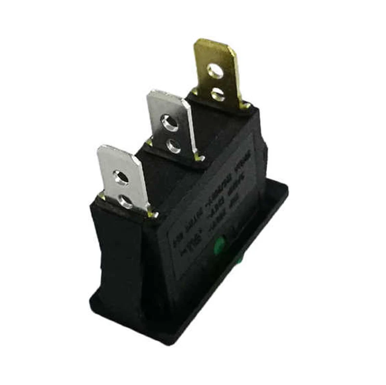 Interruptor verde con luz KCD3 de 3 pines, 16 A/250V-20A/V para barco maquinaria arduin