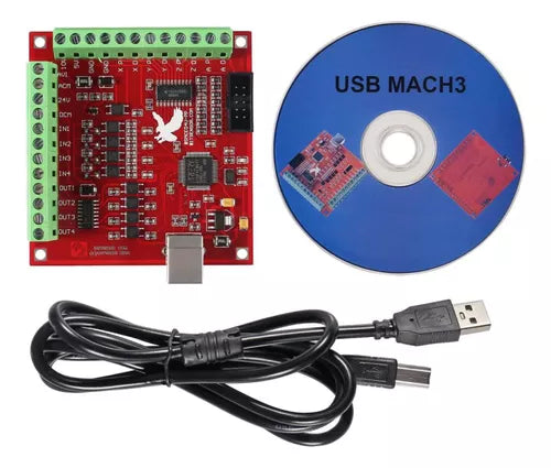 Kit Tarjeta Mach3 + Cableusb + Cd Driver - Cnc 4 Ejes 100khz