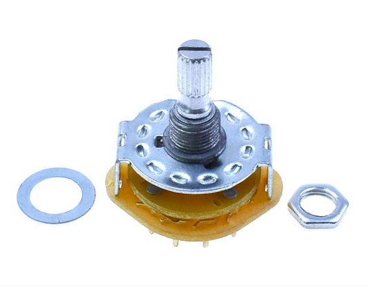 Switch RS25  Interruptor rotatorio 2P6T  , 2 polos, 6 posiciones