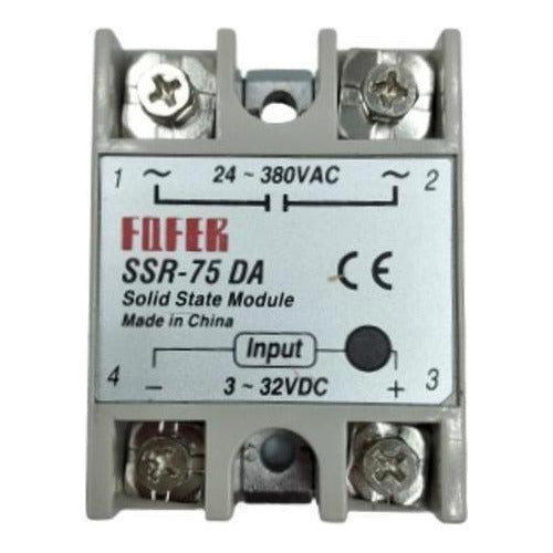 Modulo rele de estado sólido 75A 24Vac-380Vac SSR-75DA 3-32Vdc