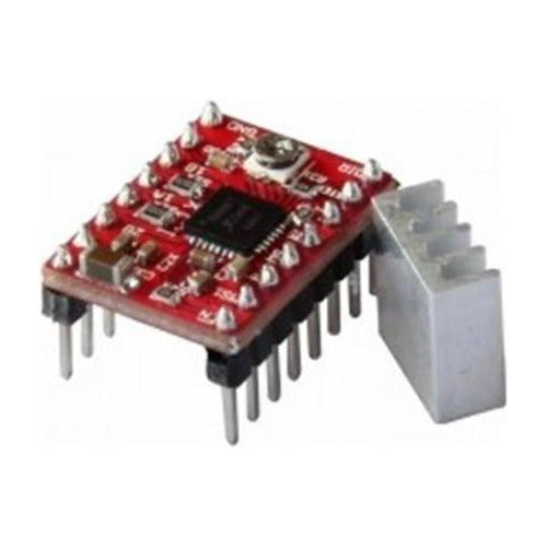 Driver A4988 y Disipador, Pololu, Impresora 3d Motor A Pasos  Style Red