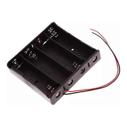 Porta Baterias / Caja pástica para 4 Baterías 18650  = 14,8V