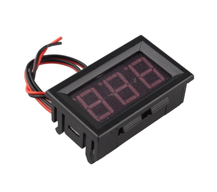 Voltímetro digital de 2 cables,  4,5 V-30 V CC, 0,56" LED Verde