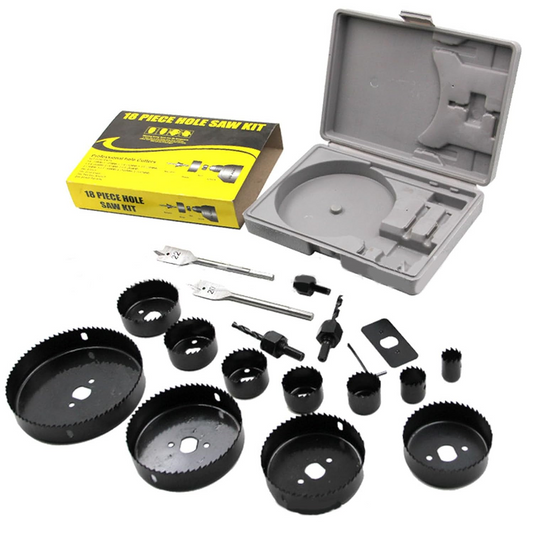 Kit 18pcs Copas Brocas Sierras Perforadoras Sacabocado Madera Carpintería