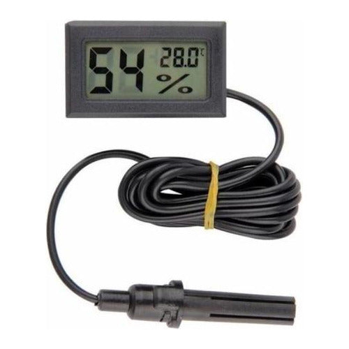 Sensor Temperatura y Humedad Higrometro  Digital Pantalla LCD FY-12 with probe (Black)