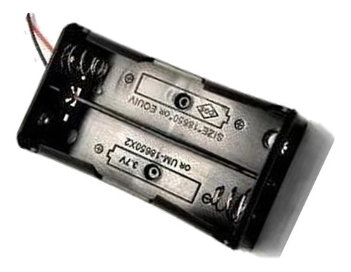 Porta Baterias / Caja pástica para 2 Baterías 18650  3,7V =  7,4V