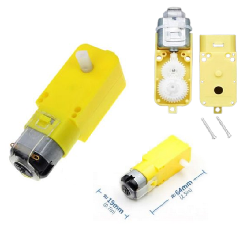 Motorreductor 1/120 TT Doble Ejes Robots Carritos Educativo