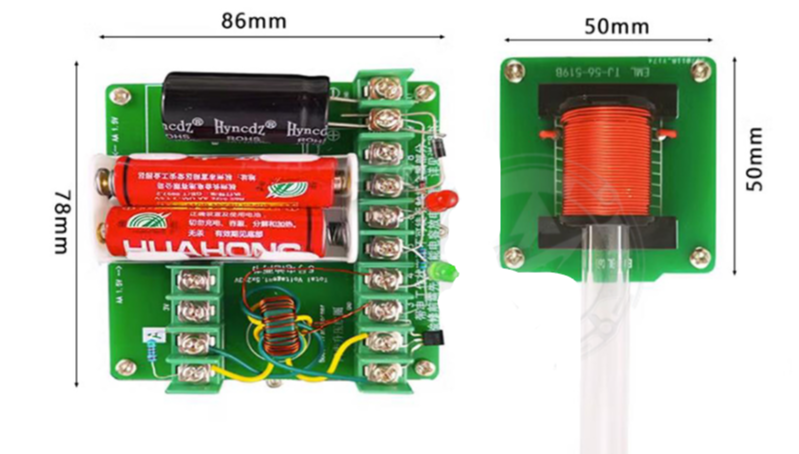 Kit de pistola electromagnética de alto voltaje para armar uno mismo DIY