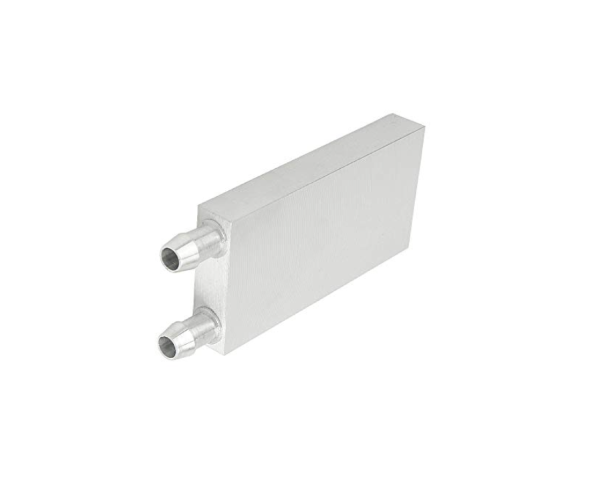 Bloque de refrigeración por agua de aluminio 40x80x12mm  Lineales  nozzles