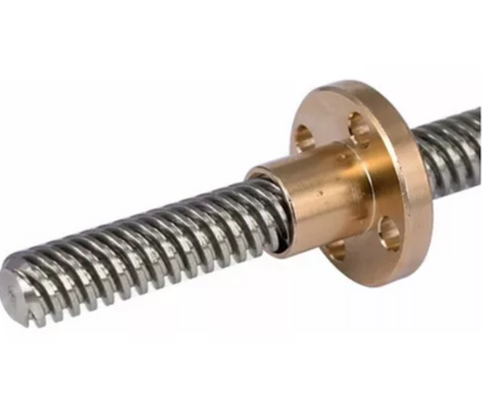 Varilla Roscada T8 Avance 8mm Paso 8mm Largo 600mm con Tuerca