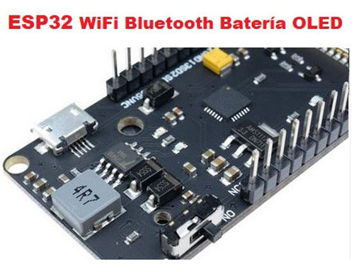 ESP32 Con WiFi + Bluetooth + Cargador de batería + pantalla OLED