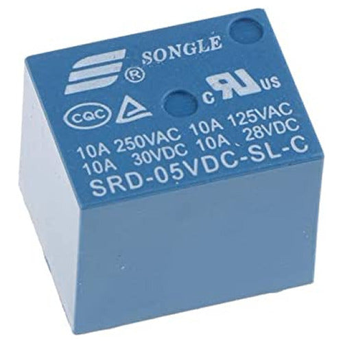 Mini Rele SONGLE 5VDC 10A SRD-5VDC-SL-C 5Pines