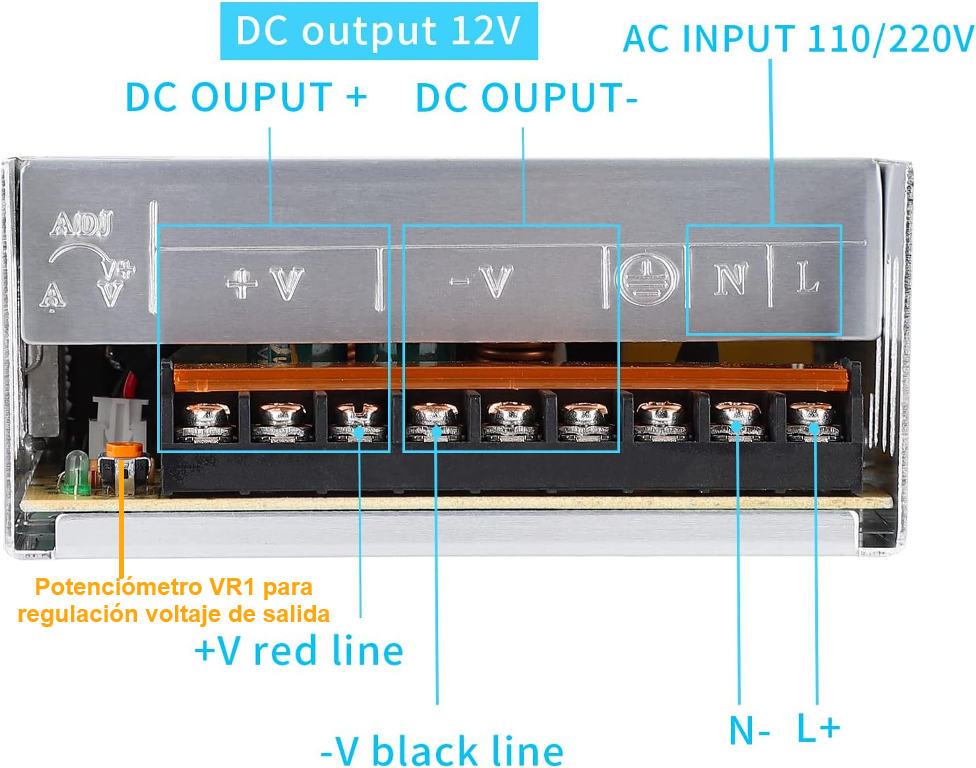 Fuente Poder Conmutada Transformador 12v 30a 360w