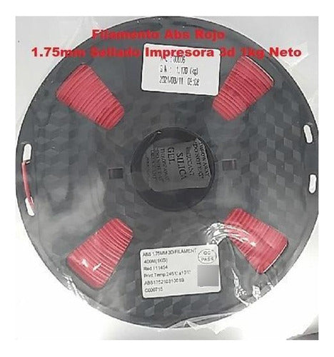 Filamento ABS 1.75mm Sellado Impresora 3D 1Kg neto