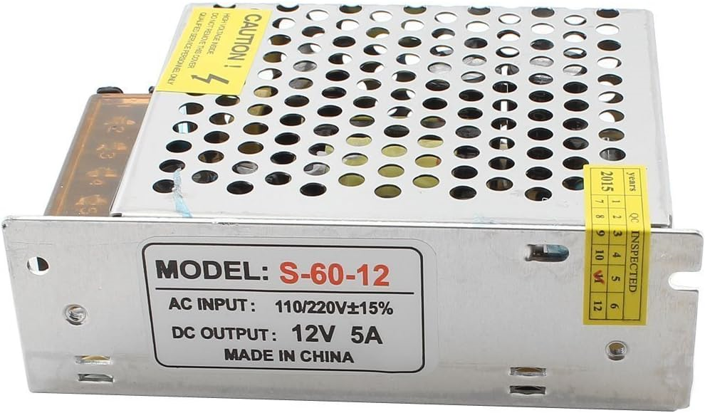 Fuente Poder Conmutada Transformador 12v 5a 60w dimensiones reducidas