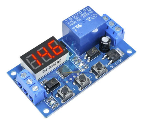 Módulo de relé de retardo de tiempo digital LED DC 12V