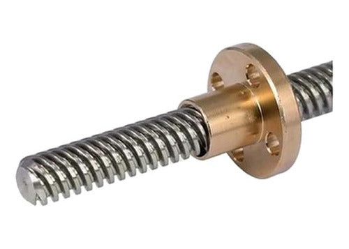 Varilla Roscada T8 Dia 8mm Paso 2mm Largo 330mm con Tuerca